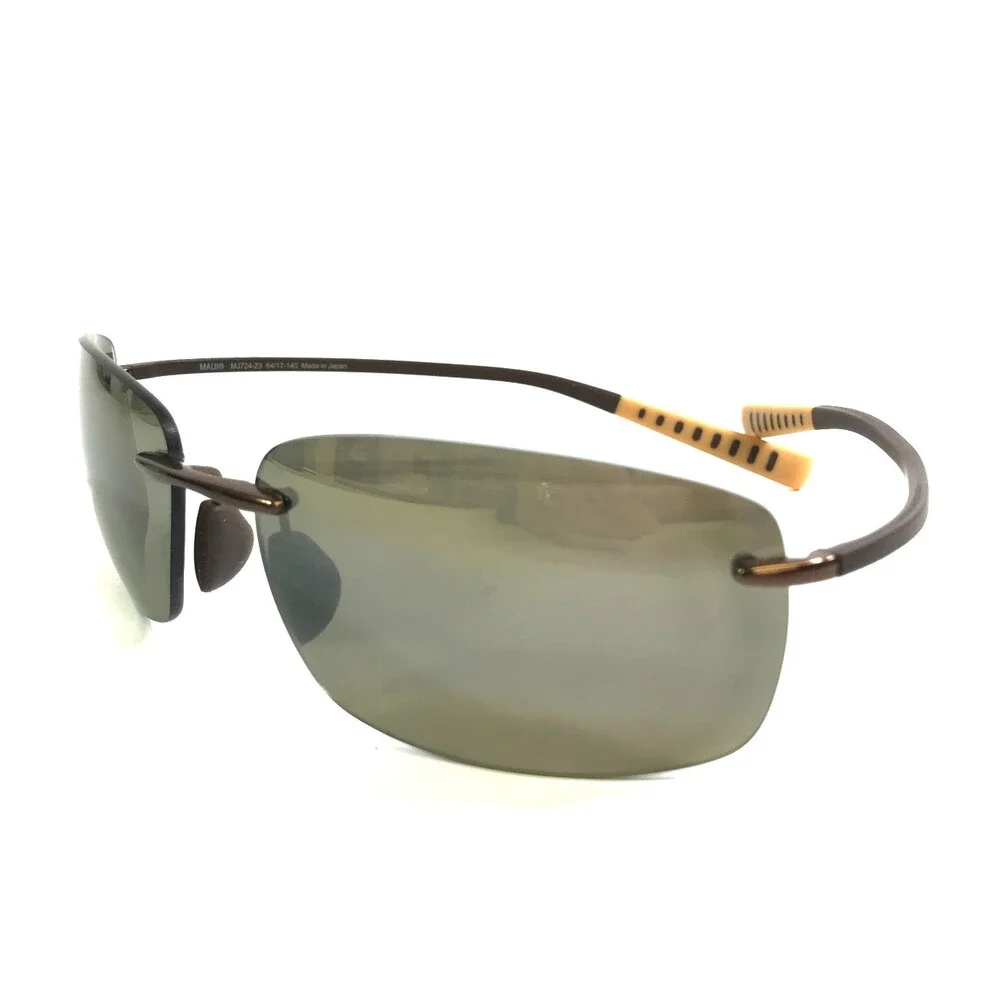 Maui Jim Sunglasses KUMU MJ724-23 Rimless Copper Frames with HCL Bronze Lenses